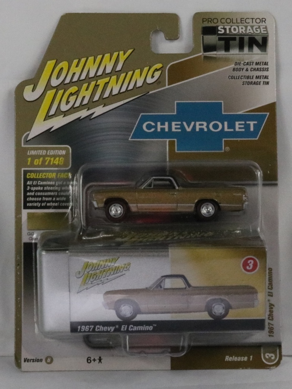 1967 CHEVY EL CAMINO 2022 JOHNNY LIGHTNING PRO COLLECTOR STORAGE TINS  1:64